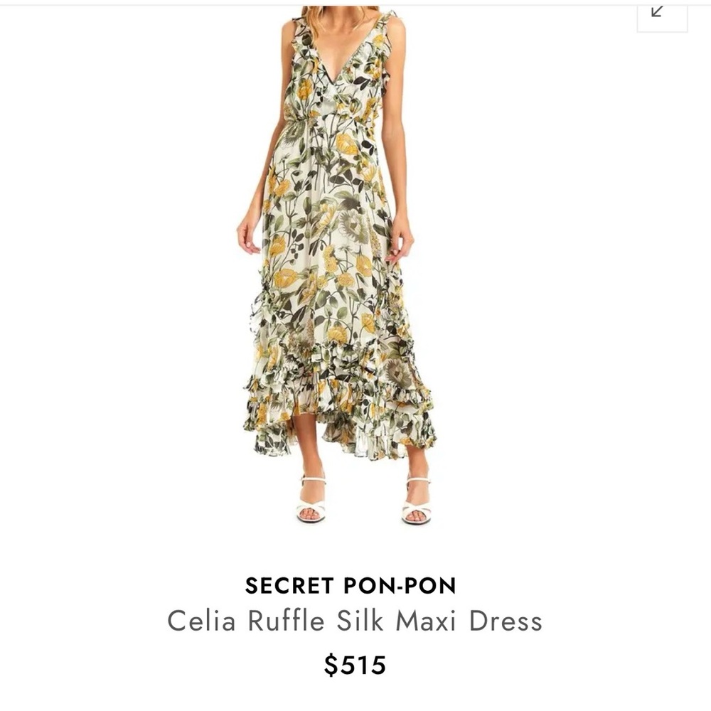 Secret Pon-Pon Floral Maxi Dress. EUC